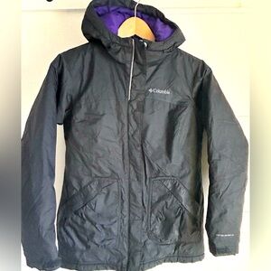 COLUMBIA girls size medium Omni heat black winter jacket
